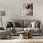 Fleurs vaporeuses sur toile giclée marron, création d'Annabelle Hall-114288943-114288944
