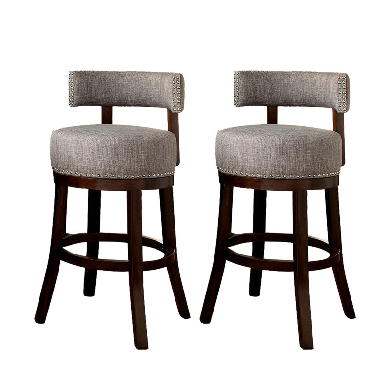 Ensemble de 2 tabourets de bar Headington, Gris clair