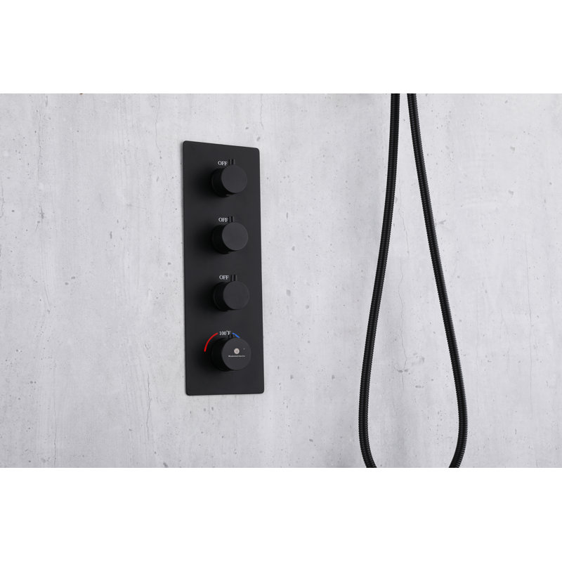 All-In-One Kit with Rough in-Valve, Matte Black