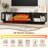 80" Tv Stand With 36" Inch Electric Fireplace Up To 90" Tvs, Led Light Entertainment Center With Two Large-capacity Glass Cabinets-1291374272-1279873748
