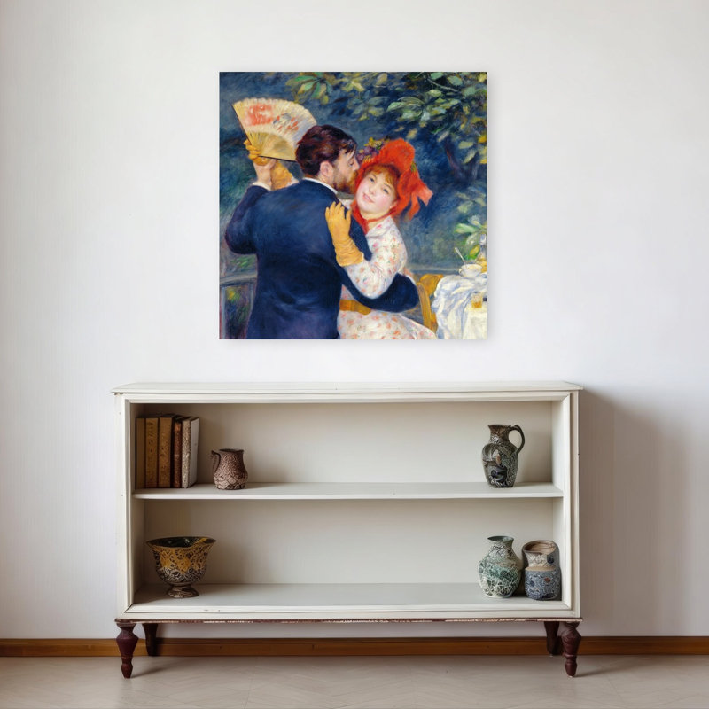 Une danse à la campagne, 1883 - Estampe d'art mural contemporain abstrait, H 32 po x l 32 po