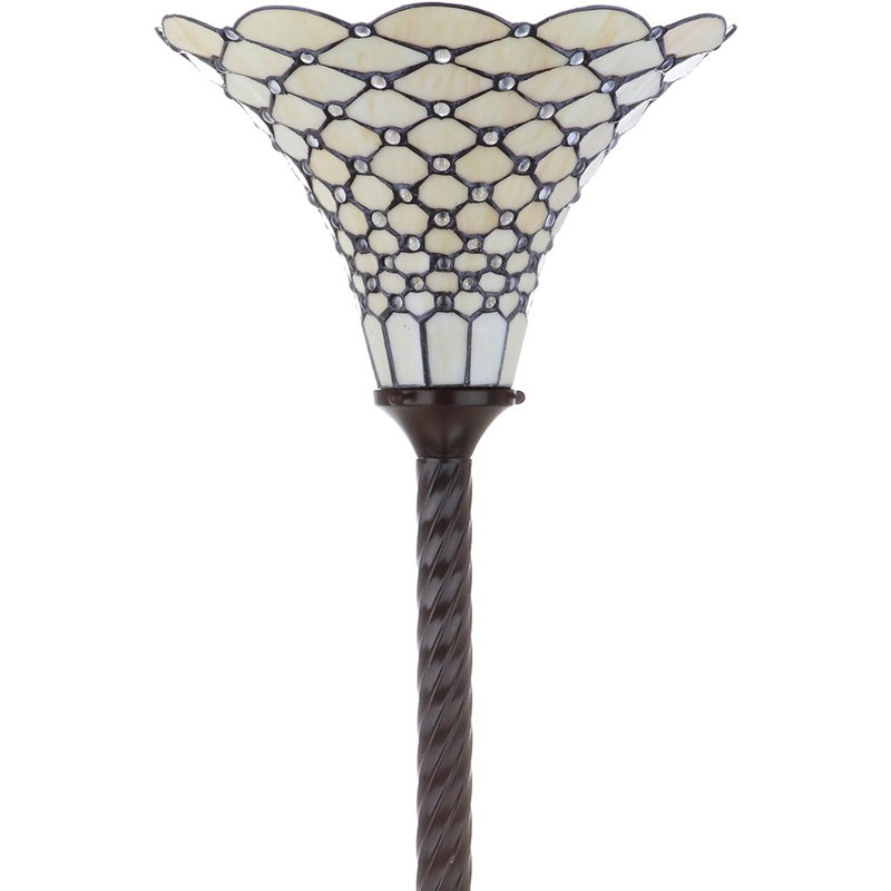 Ospina 70'' Brown Torchiere Floor Lamp