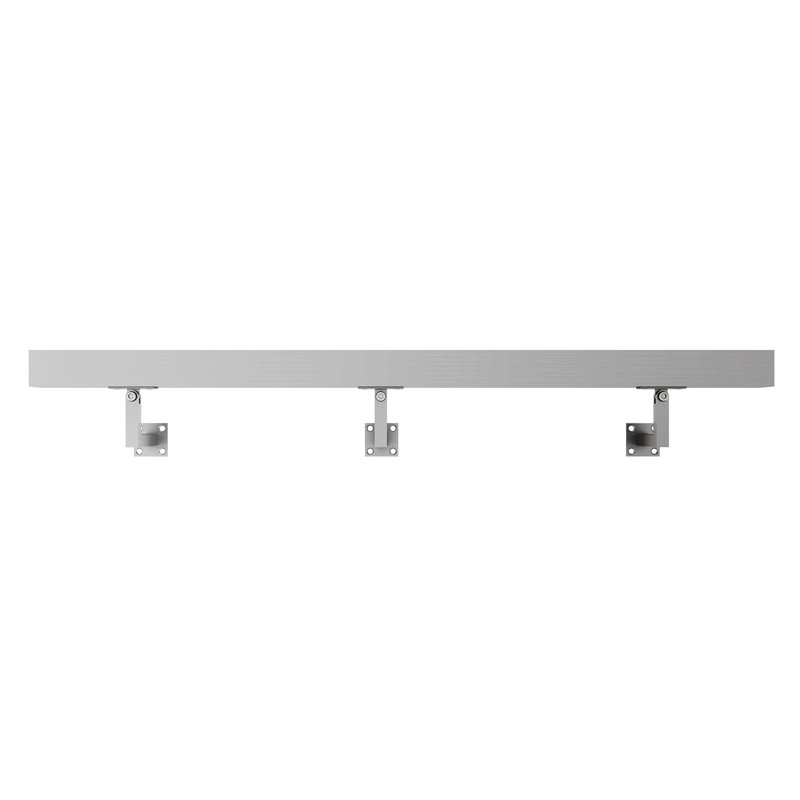1-1 / 2 po x 1-1 / 2 po x 96 po Main courante carrée en acier inoxydable brossé, Acier Inoxydable