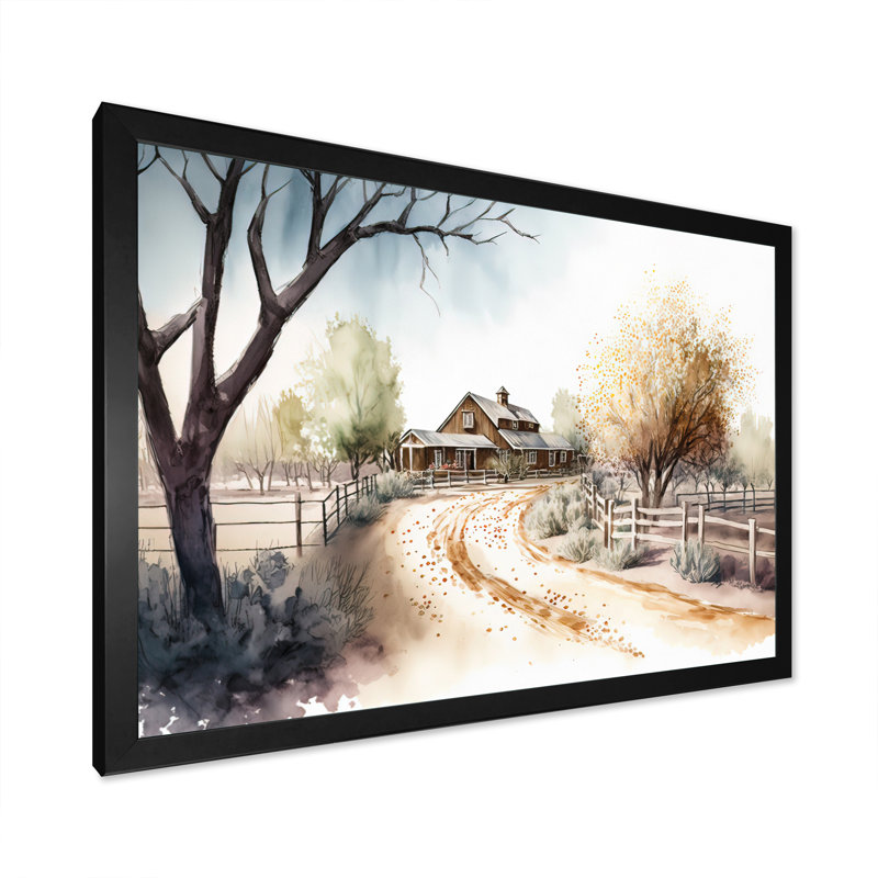 " Welcome To The Ranch ", Black Framed, 12" H x 20" W x 1" D