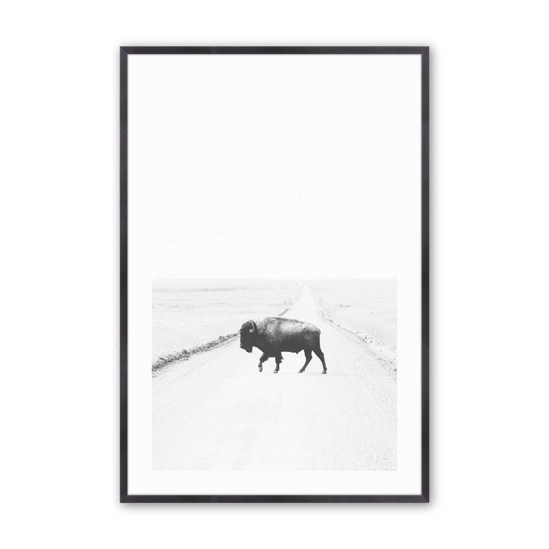 Imprimé Prairie Traveller II, Cadre en zinc patiné, H 15,25 po x l 12,25 po x P 1,25 po