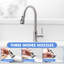 Robinet mains libres en acier inoxydable à activation intelligente, finition en nickel brossé élégant pour les cuisines modernes