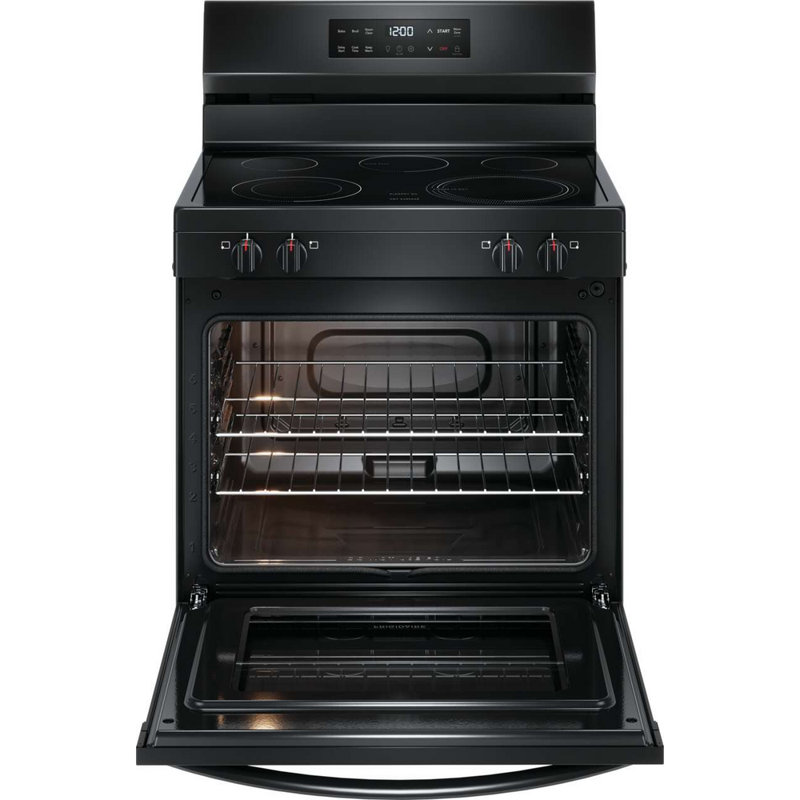 Frigidaire 30" 5.3 cu. ft. Freestanding Electric Range with Steam Clean, Black
