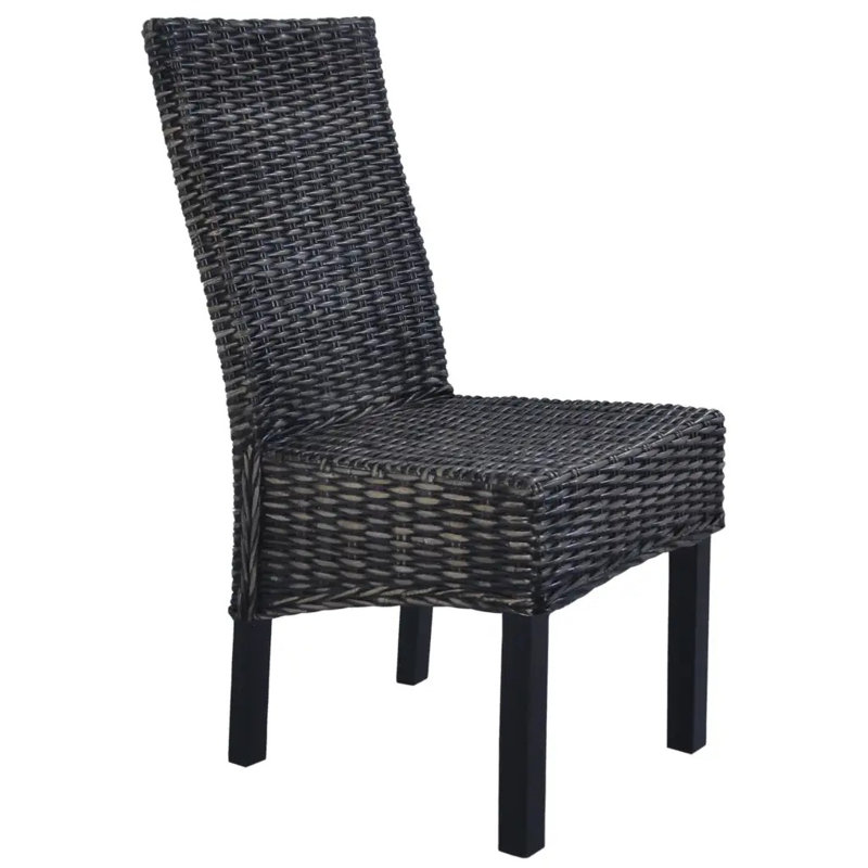 Hemsworth Dining Chair, Dark Grey with White Wash Finish
