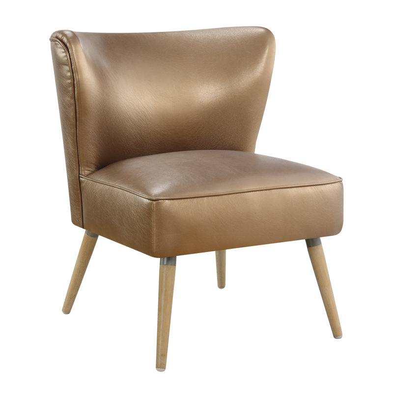 Chaise d'appoint de 25,5 po Tovin, Similicuir cuivre Sizzle