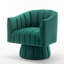 Fauteuil demi-tonneau pivotant en velours capitonné l 28 po Murrow-1561321260