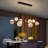 Modern Minimalist Style Restaurant or Bar Chandelier, Gold and black, two colour options-118294923-122090747