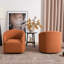 Ensemble de 2 chaises demi-tonneau pivotantes rembourrées sans assemblage Charleene-88387654