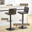 Vintage Suede Swivel Height Adjustable Upholstered Bar Stools Kitchen Barstools-513552125-476760961