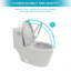 Toilette monobloc en céramique, avec chasse d'eau