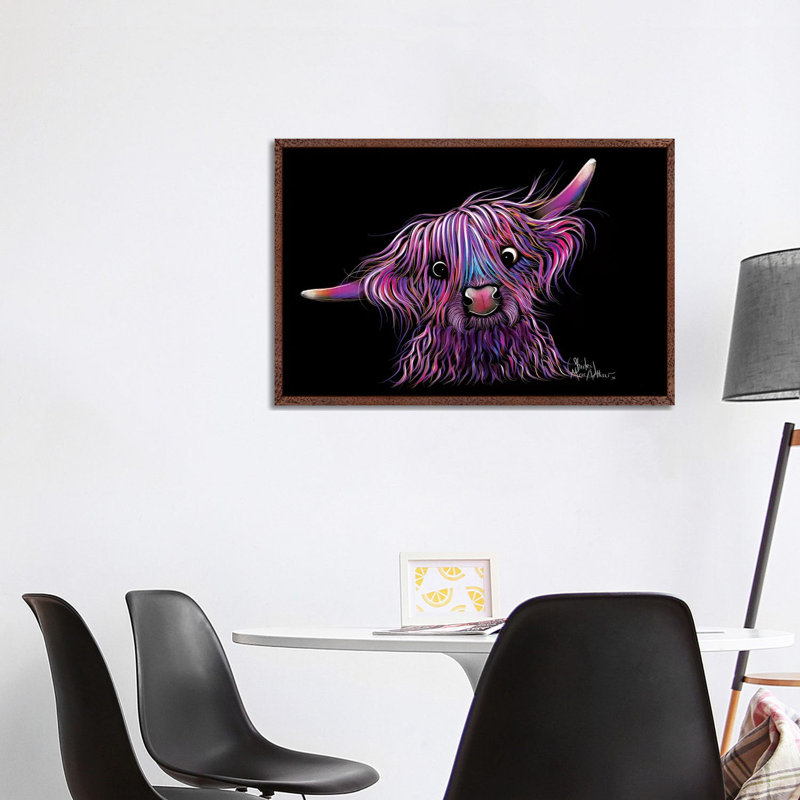 Huckleberry The Highland Cow by Shirley Macarthur - Painting on Canvas, Wrapped Canvas, 66.04 cm H x 45.72 cm W x 3.175 cm D