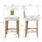 Upholstered 27.7'' Counter Stools With Curved Back And Solid Wood Frame-1523050284
