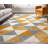 Rubino Modern Geometric White/Yellow Area Rug-1254386889