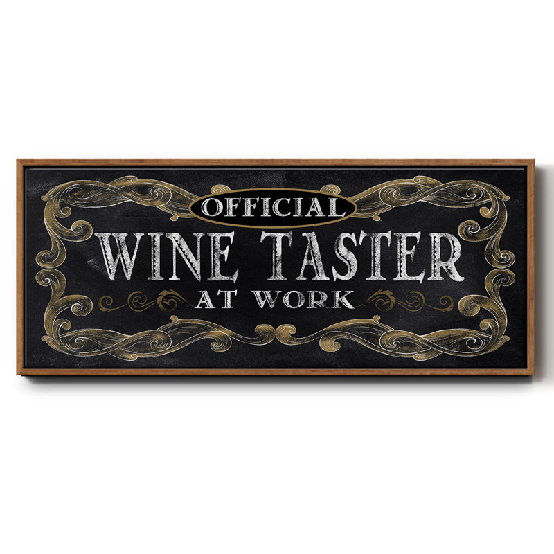 Dégustation de vin - toile encadrée, H 12 po x l 30 po