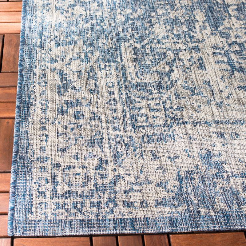 Amedee Performance Oriental Indoor/Outdoor Area Rug, Rectangle 2'7" x 5'