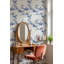 Papier peint amovible floral chinois Fond blanc