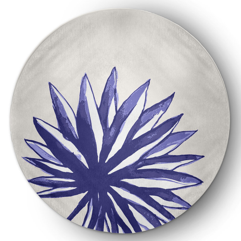 Chenille Indoor Rug, Round 5'