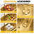  33" L x 22" W Workstation Gold Farmhouse Apron Front Kitchen Sink 16 Gauge Stainless Steel Single Bowl With Accessories-122425671