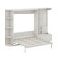 Lit escamotable avec rangement et lumières DEL, cadre mural escamotable peu encombrant avec tablettes et armoire-131100506