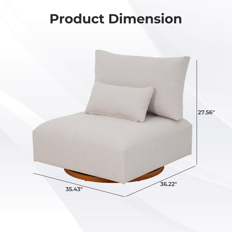 Chaise pivotante en aluminium Yanali