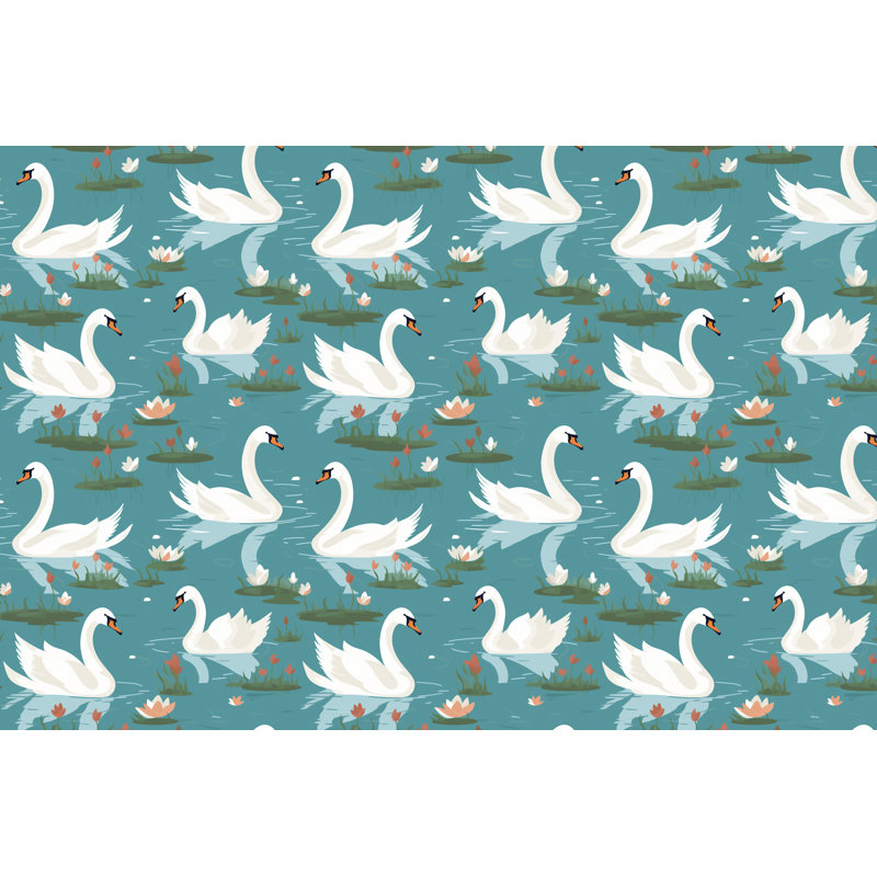 Swan Green White Bedding, Twin Comforter
