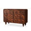 Armoire d'appoint en bois massif brun noisette