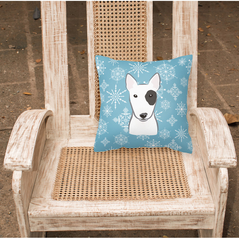  Coussin Snowflake Bull Terrier