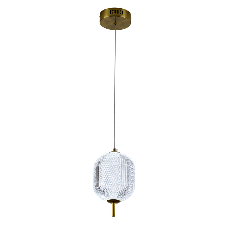 Luminaire suspendu transitionnel en verre 1 lumière DEL 