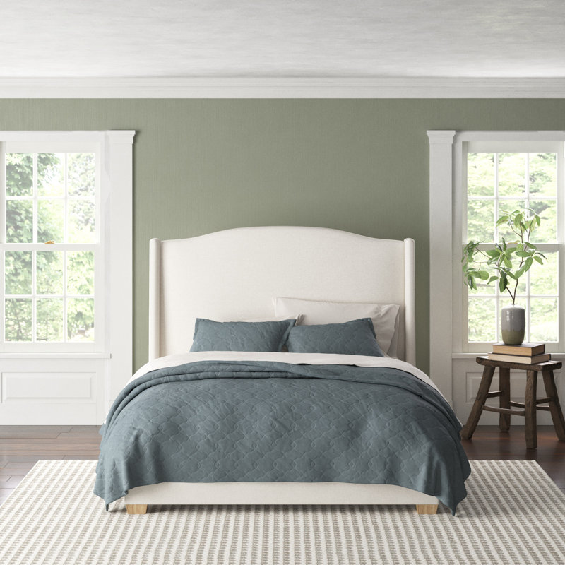 Allis Upholstered Wingback Bed | Elegant & Classic Style