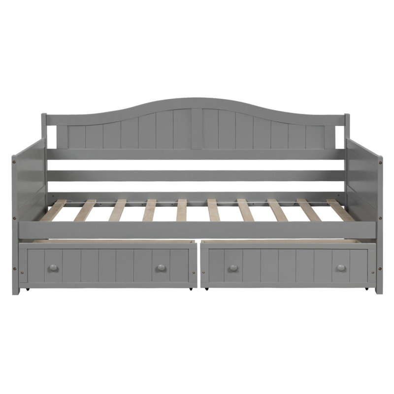 Calcifer Kids Twin Daybed, Gray, Included Drawer