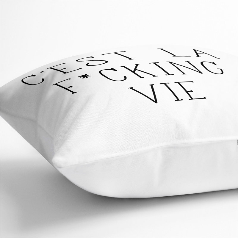 Square Cushion, White, 40cm H x 40cm W x 15cm D