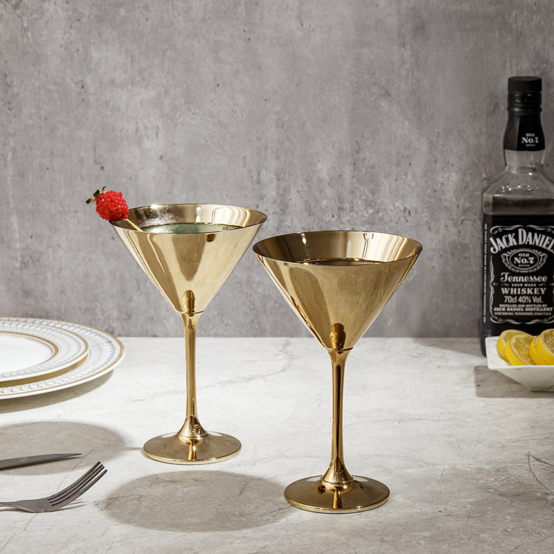 2 Piece 8 oz. Martini Glasses Set