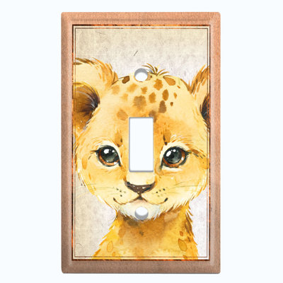 Plaque murale mignonne avec interrupteur à bascule 1 animal