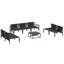  Garden Sofa Set 8 Pcs Anthracite Steel