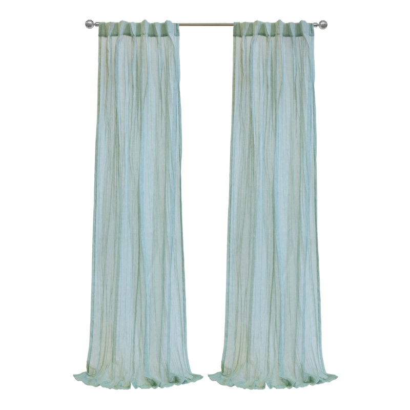 Shepardsville Sheer Curtain Single Panel, Pale Thyme, 52" W x 63" L