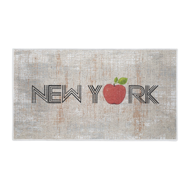 Tapis gris / noir en coton
