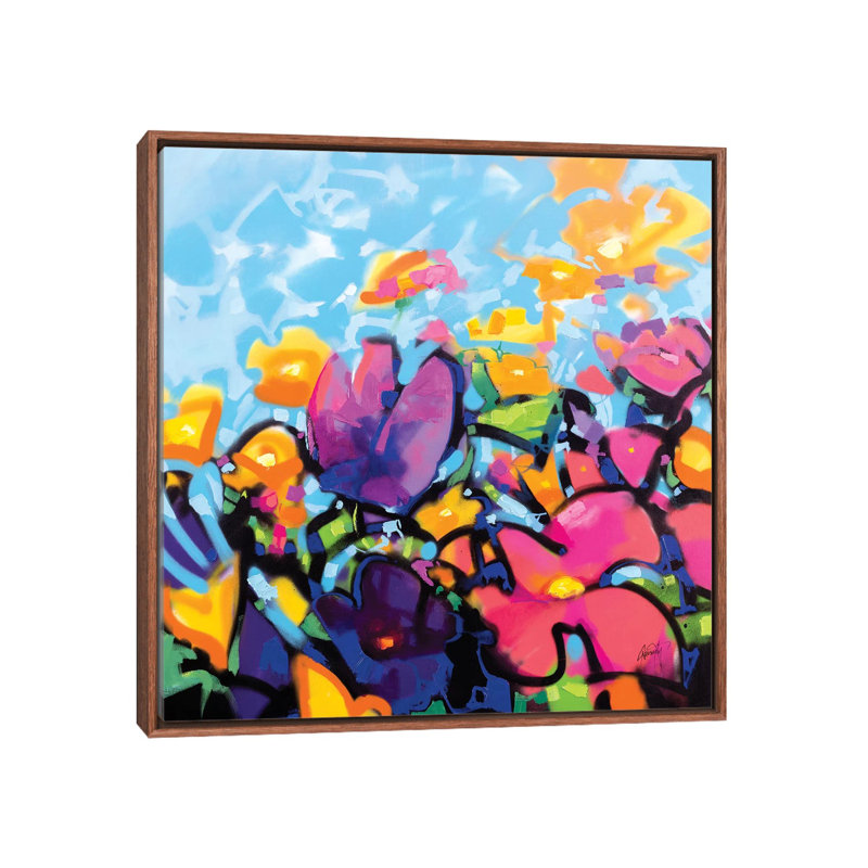 «Scattered Color I» par Scott Naismith - reproduction d'art, Classic Wood Frame, 37" H x 37" W x1.5" D, Pas de tapis