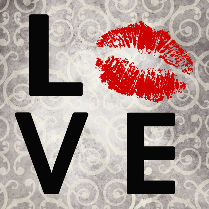 " Love Lips " Painting Print, 30" H x 30" W