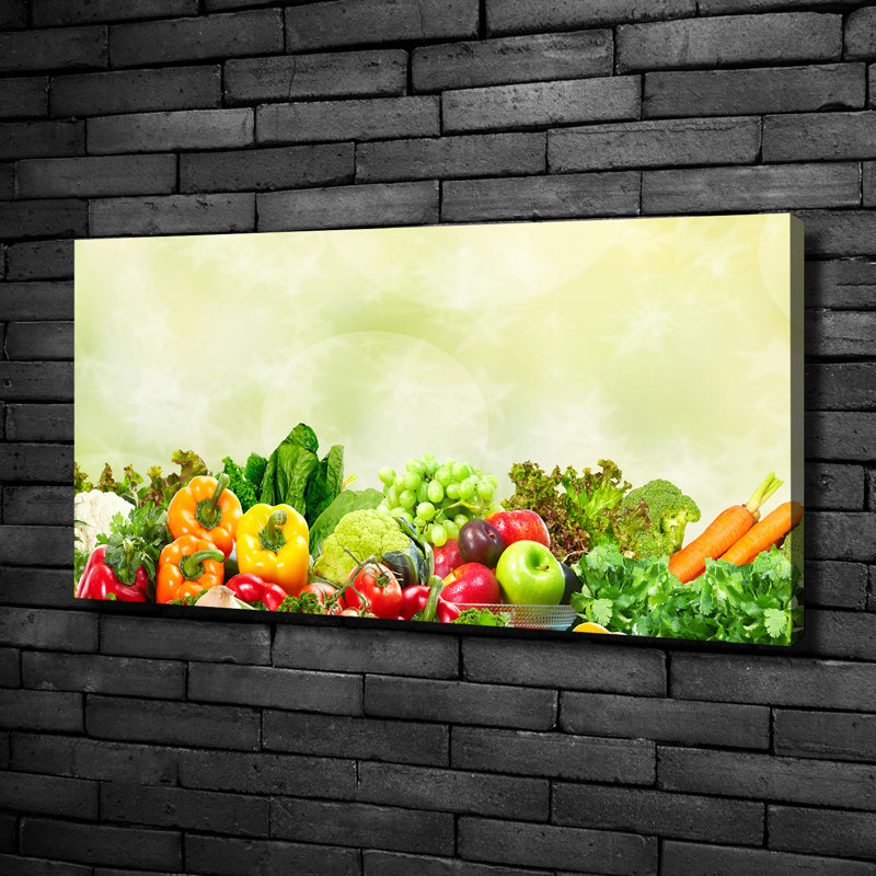 Vegetables - No Frame Print on Glass, Canvas, 50cm H x 100cm W x 2cm D