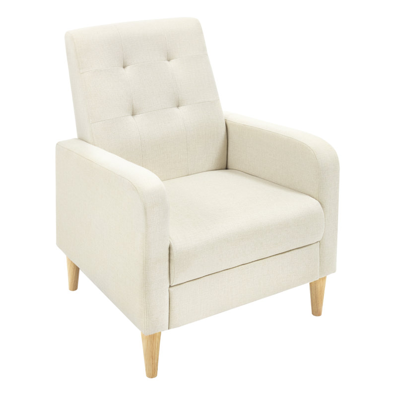 Oka Upholstered Linen Armchair, Beige