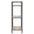 Industrial-Style 3-Tier Bookcase With Antique Oak And Sandy Grey Finish, Sturdy Metal Frame For Versatile Storage And Display