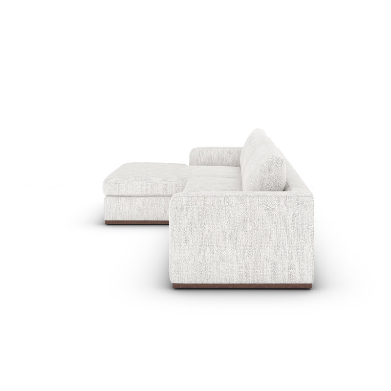 Colt Modular Chaise Sectional, Left Hand Facing, Aldred Silver Polyester Blend