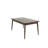 Modern 7Pc Dining Set Ash Dining Table 6X Side Chairs Foam Cushion Fabric Upholstery Unique Back Design