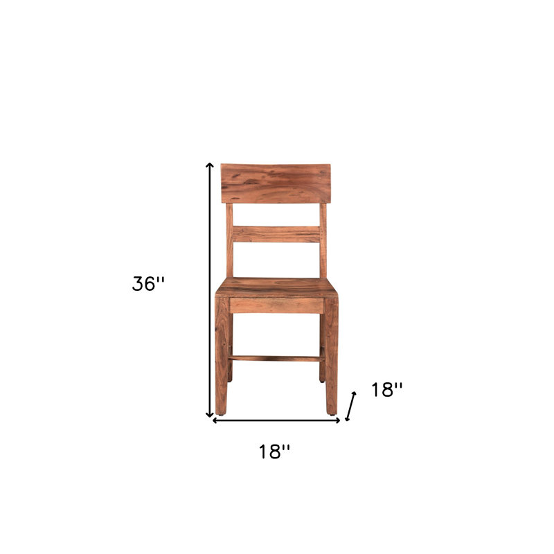 Ensemble de deux chaises d'appoint à dossier en bois brun