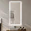 Miroir de salle de bain 48 po x 24 po à DEL avec conception à bords droits, éclairage à intensité variable 3 couleurs, fixation murale horizontale / verticale