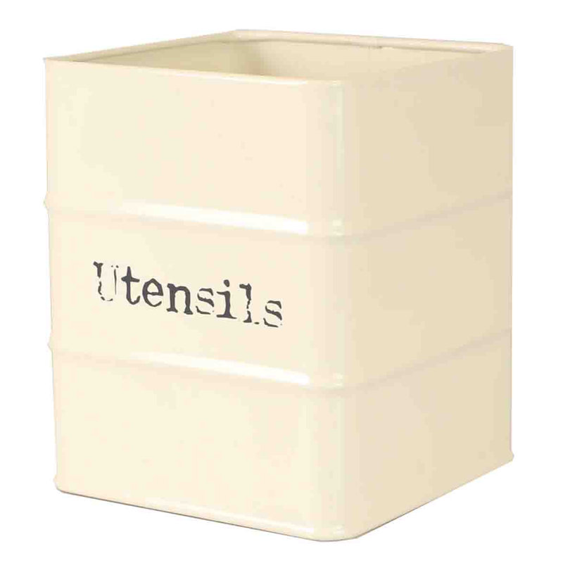 Metal Square Utensil Crock